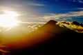 Central American Volcanos at Sunset Royalty Free Stock Photo