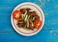 Central Asian Kebab from mutton liver Royalty Free Stock Photo