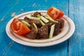 Central Asian Kebab from mutton liver