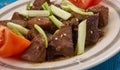 Central Asian Kebab from mutton liver