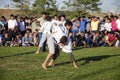 The Central Asian Turkmen meadow wrestling held in Istanbul