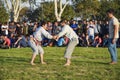 The Central Asian Turkmen meadow wrestling held in Istanbul