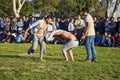 The Central Asian Turkmen meadow wrestling held in Istanbul