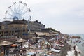 Central beach in the resort village Lasarevskoye, Sochi, Russia