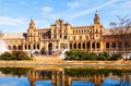 Central building of Plaza de Espana Royalty Free Stock Photo