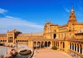 Central building at Plaza de Espana in day time. Seville, S Royalty Free Stock Photo