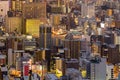 Central business downtown office building at night Royalty Free Stock Photo