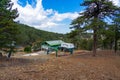 central cable car station on Mount Olympus, the highest point in Cyprus