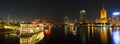 Central Cairo and Nile river at night