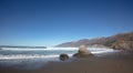 Central California coastline cove at original Ragged Point at Big Sur - United States Royalty Free Stock Photo