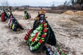 central cemetery of Irpin, Ukraine - March 10, 2023