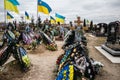 central cemetery of Irpin, Ukraine - March 10, 2023