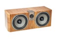 central channel speaker, home theater audio component on white Royalty Free Stock Photo