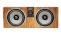 Central channel speaker, home theater audio component on white Royalty Free Stock Photo