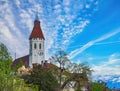 The central church of Thun against picturesque sky, Switzerland