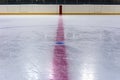 Central circle in hockey rink Royalty Free Stock Photo