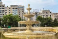 Central city fountain in Bucharest Royalty Free Stock Photo