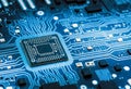 Central Computer Processors CPU. Digital Technology Concept Visualization, Circuit Board CPU Processor Microchip Starting Royalty Free Stock Photo