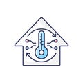 Central conditioning system RGB color icon Royalty Free Stock Photo