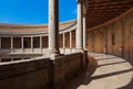 Central Courtyard in Alhambra palace at Granada Spain Royalty Free Stock Photo