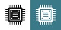 Central cpu processor icon in flat style. Microprocessor vector illustration on isolated background. Ai chip sign business concept Royalty Free Stock Photo