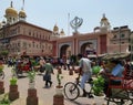 The central Delhi street in the afternoon