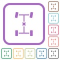 Central differential lock simple icons