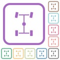 Central differential simple icons