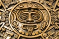 Central disk of the Aztec sun stone or Aztec calendar, with the face of the solar deity Tonatiuth
