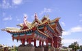 The central entrance to the largest in Europe Buddhist temple in Elista, southern Russia.