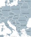 Central Europe countries political map