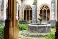 Fountain in the courtyard of the cloister of the Monastery of Santo Domingo de Silos in Burgos, Spain