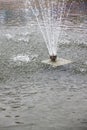 Central fountain pond in the park. Royalty Free Stock Photo