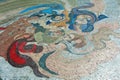 The central fragment of mosaic of 106 sq m of Piazza Square in Batumi, Georgia