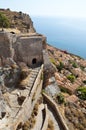 Central gate of upper town of Monemvasia, Greece Royalty Free Stock Photo