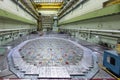 Central hall of the nuclear reactor, reactor lid, maintenance and replacement of the reactor fuel elements, Kursk Nuclear Power Royalty Free Stock Photo