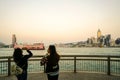 View from Hong Kong Central Pier at Central HK Royalty Free Stock Photo