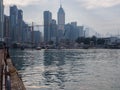 An image of the Hong Kong skyline, viewed from Island Eastern Corridor Royalty Free Stock Photo