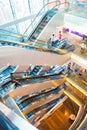 Central, Hong Kong - September 21, 2016 : escalator in the peak Royalty Free Stock Photo