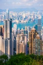 Central, Hong Kong - September 21, 2016 : Skyscraper view from t Royalty Free Stock Photo