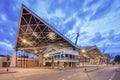 Central Iconic railway Station at daybreak, Tilburg, Netherlands Royalty Free Stock Photo