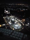 Central Java Grand Mosque at night visible from the tower