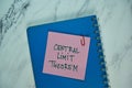 Central Limit Theorem write on sticky note isolated on Wooden Table Royalty Free Stock Photo