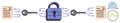 Data Encryption Process with Keys, Binary Code, and Secure Transmission Concept Royalty Free Stock Photo