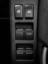 Central locking , Door glass control black and white tone Royalty Free Stock Photo