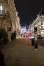 Central London at night the stunning view of lights luminating the street