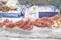 The Central Market of Valencia. Seafood counter