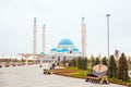 Central mosque of Astana city with four minarets, cathedral mosque. Astana Nur-Sultan, Kazakhstan - 10.24.2022