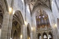 Central nave of the Berne Cathedral. Interior of the Berne Cathedral. Gothic cathedral