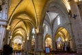 The central nave of the cathedral of Valencia